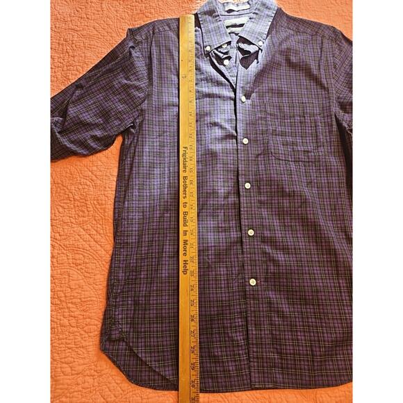 Daniel Cremieux Signature Collection Mens Shirt Tailored Fit Blue Red Plaid XL - Picture 4 of 6